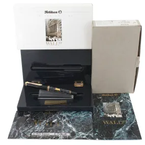 1995 PELIKAN M815 WALL STREET LIMITED EDITION FOUNTAIN PEN W/BOX & PAPERS NEVER INKED