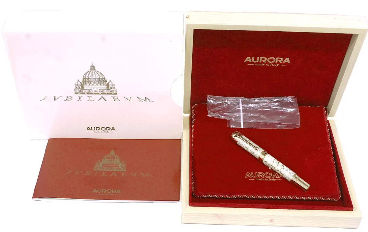 2000 AURORA JUBILAEUM LIMITED EDITION 538/2000 FOUNTAIN PEN NEVER INKED BOXED MINT