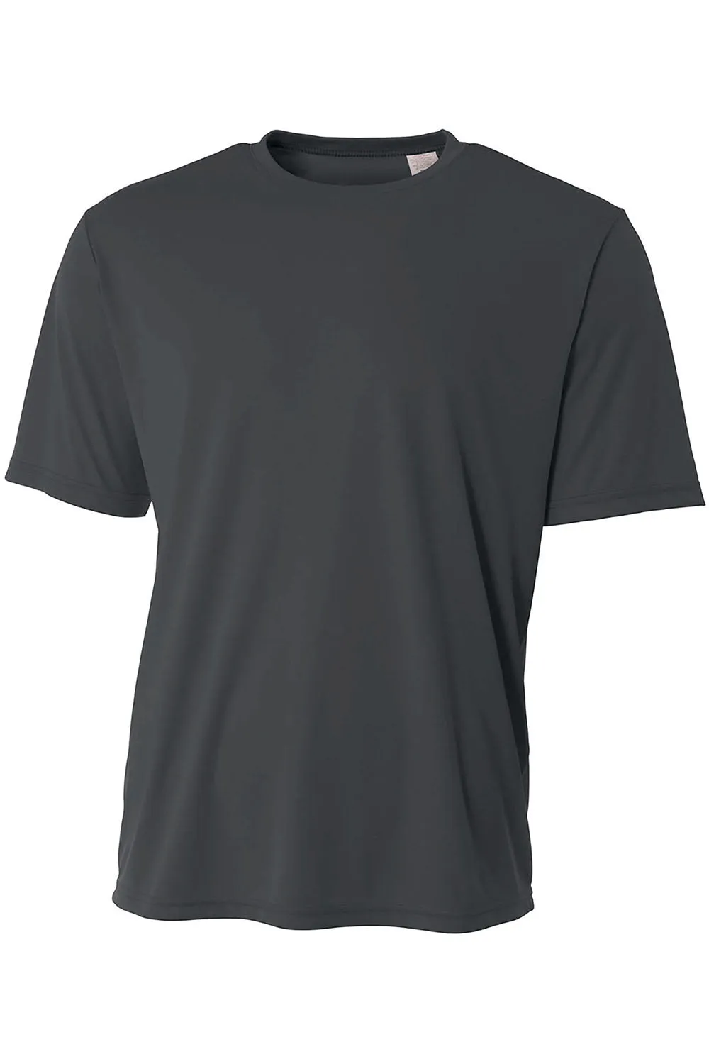 A4 Mens Sprint Performance Moisture Wicking Short Sleeve Crewneck T-Shirt - Graphite Grey