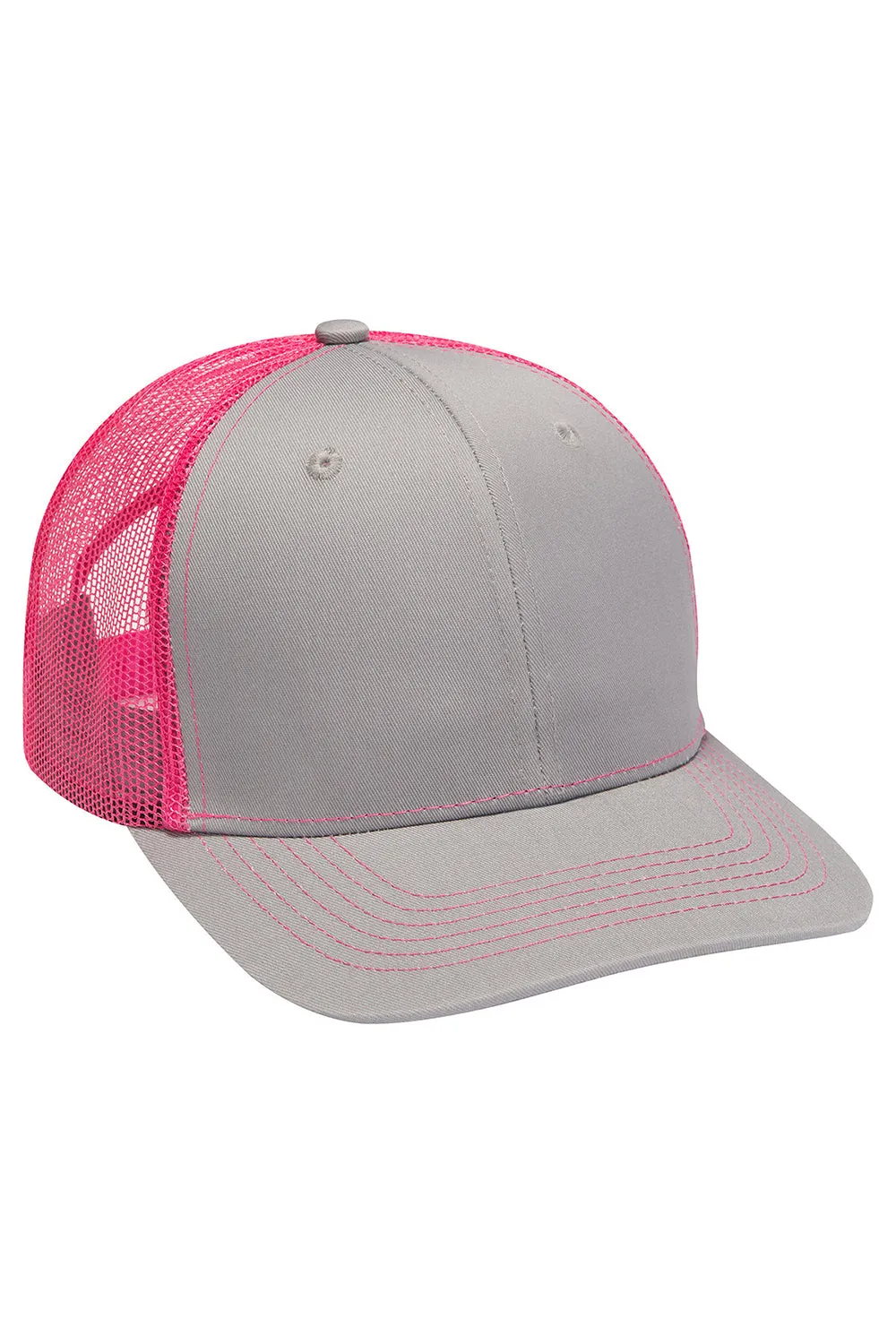 Adams Mens Eclipse Adjustable Hat - Grey/Hot Pink