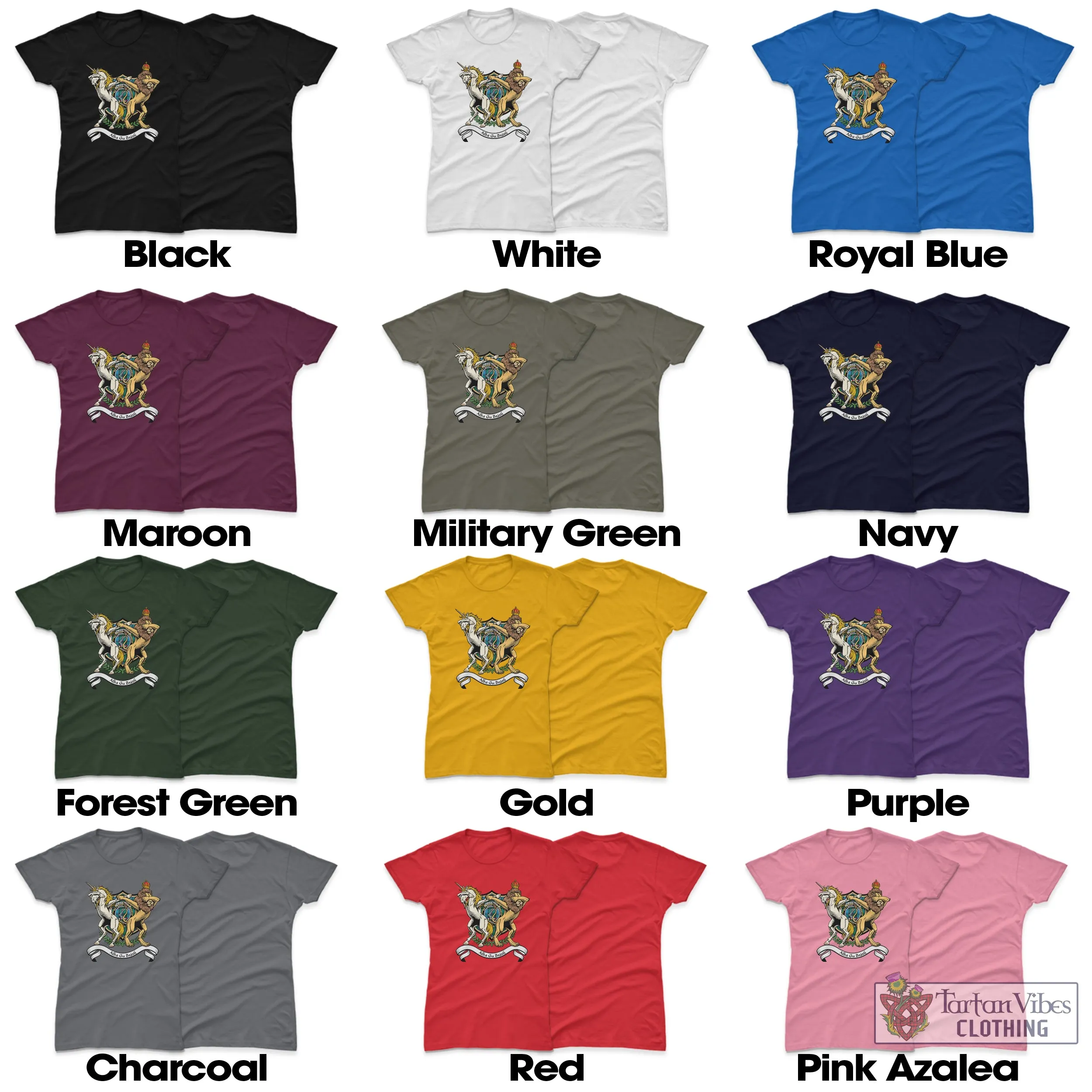 Alexander of Menstry Hunting Family Crest Cotton Women's T-Shirt with Scotland Royal Coat Of Arm Funny Style