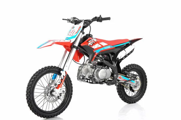 Apollo Thunder 140 Full Size Dirt Pit Bike, 4 Speed Manual, Kick Start, 33 Inch Seat Height, 17 inch front tire