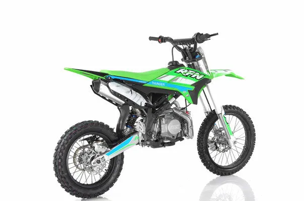 Apollo Thunder 140 Full Size Dirt Pit Bike, 4 Speed Manual, Kick Start, 33 Inch Seat Height, 17 inch front tire