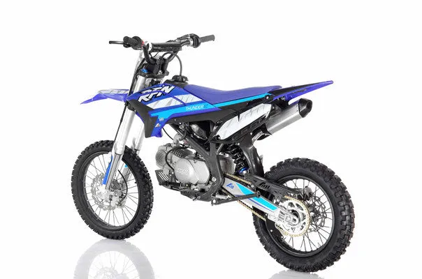 Apollo Thunder 140 Full Size Dirt Pit Bike, 4 Speed Manual, Kick Start, 33 Inch Seat Height, 17 inch front tire