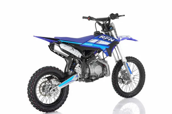 Apollo Thunder 140 Full Size Dirt Pit Bike, 4 Speed Manual, Kick Start, 33 Inch Seat Height, 17 inch front tire