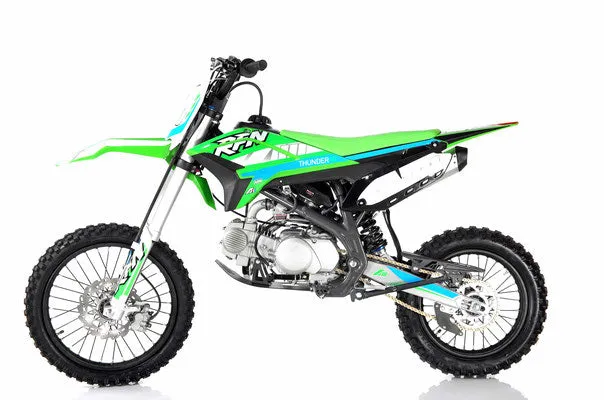 Apollo Thunder 140 Full Size Dirt Pit Bike, 4 Speed Manual, Kick Start, 33 Inch Seat Height, 17 inch front tire