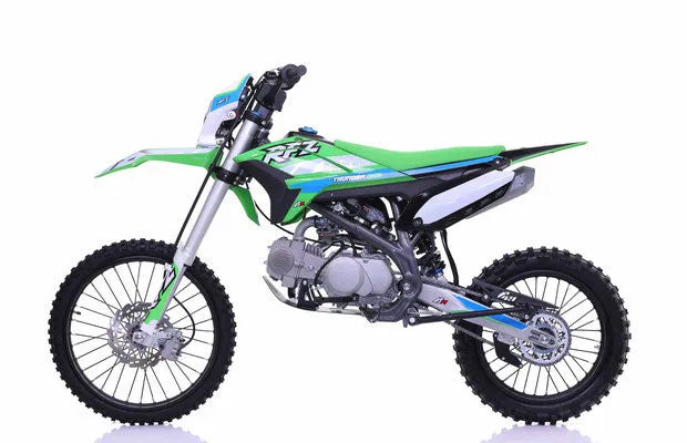 Apollo Thunder 150 DLX Full Size Dirt Pit Bike, 4 Speed Manual, Kick Start, 34.5 Inch Seat Height, 19 inch front tire, CA Legal