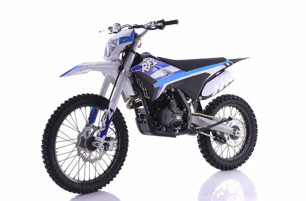 Apollo Thunder 250 DLX Thunder Adult Dirt Bike, 35.8-inch seat height, 5 speed manual Trans, Electric Start, CA Legal