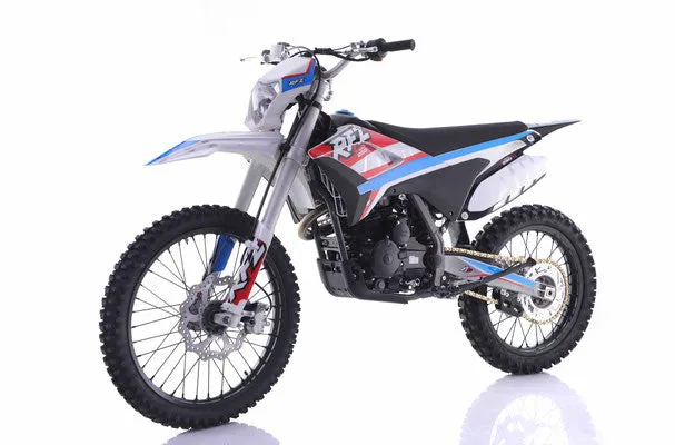 Apollo Thunder 250 DLX Thunder Adult Dirt Bike, 35.8-inch seat height, 5 speed manual Trans, Electric Start, CA Legal