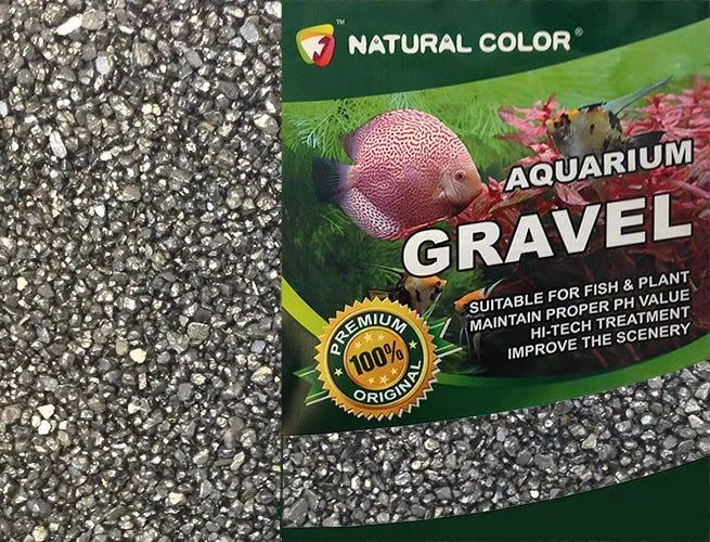 Aquarium Fish Tank Black Gravel 2 - 3mm 2kg