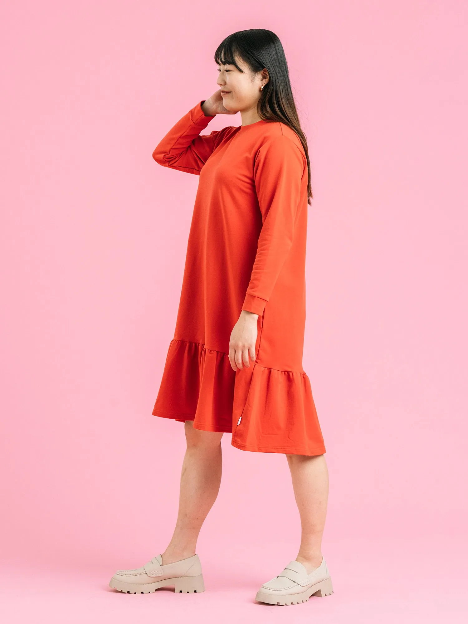 Aura Dress Red Chili