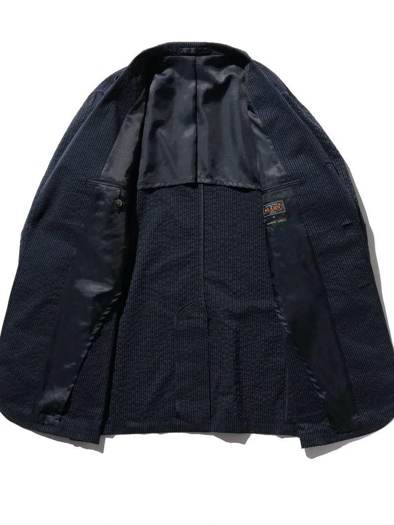 Beams Plus Coolmax Seersucker Navy Jacket