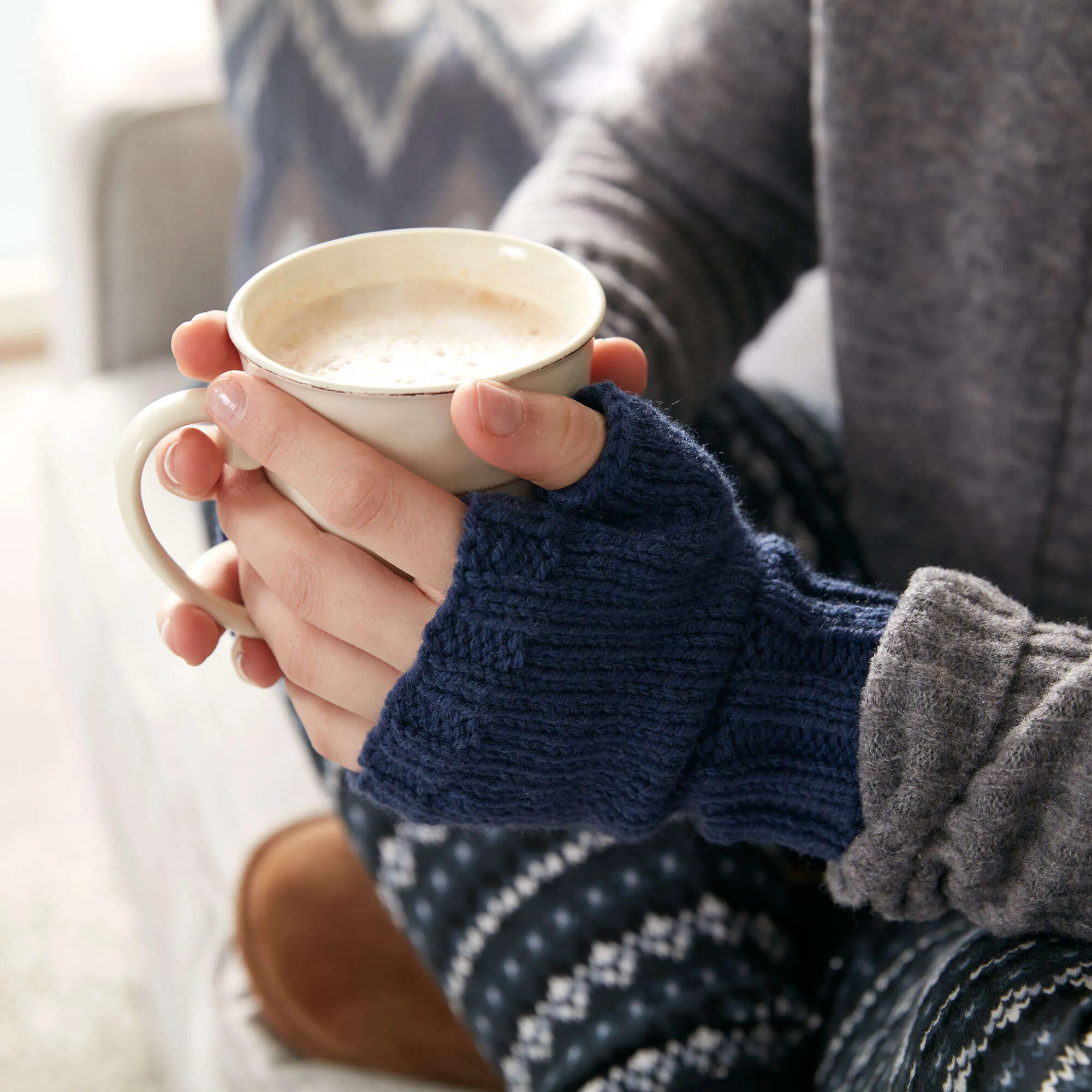 Bernat Knit Fingerless Gloves