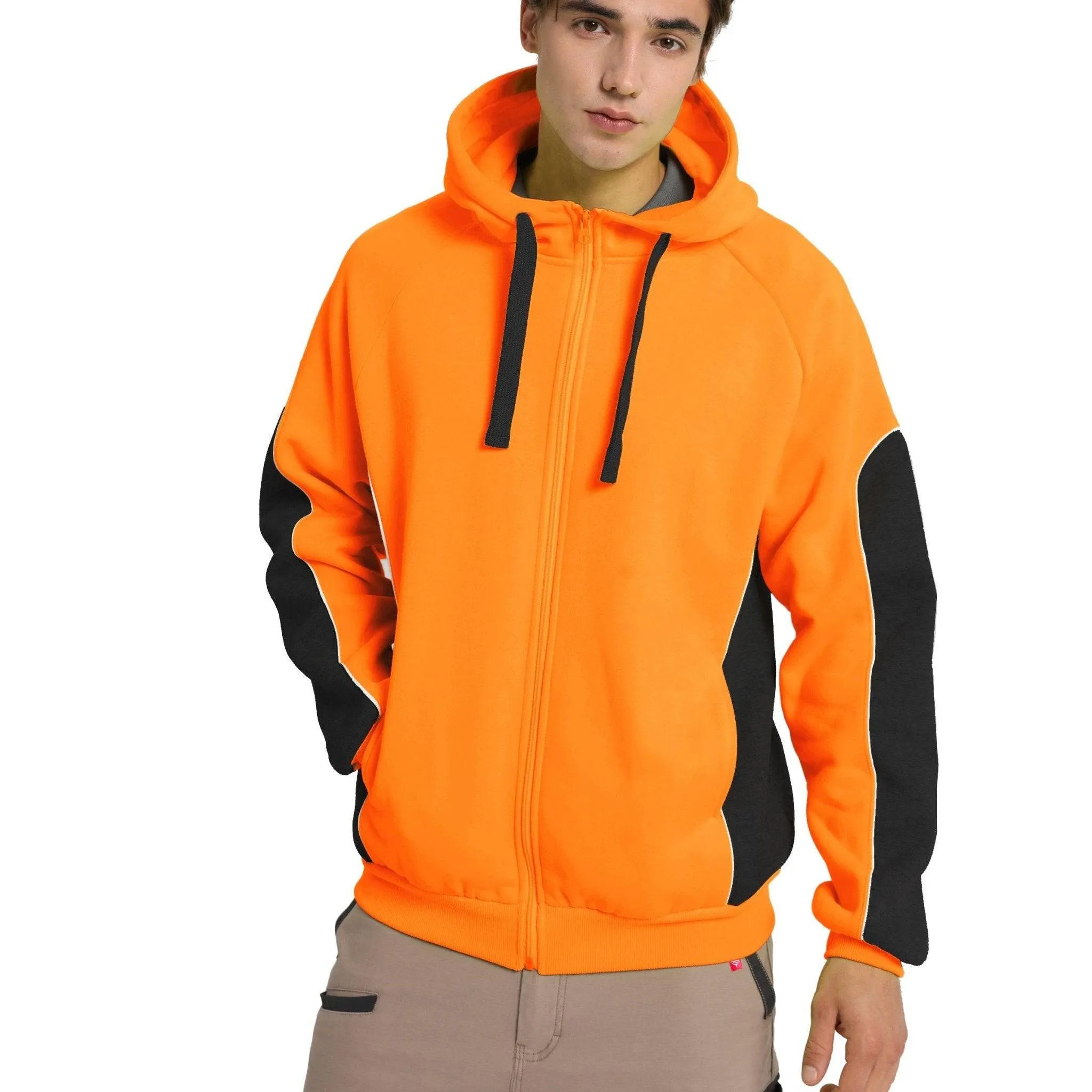 Big Bee Hi Vis Hoodie, Zip Up Work Jumper