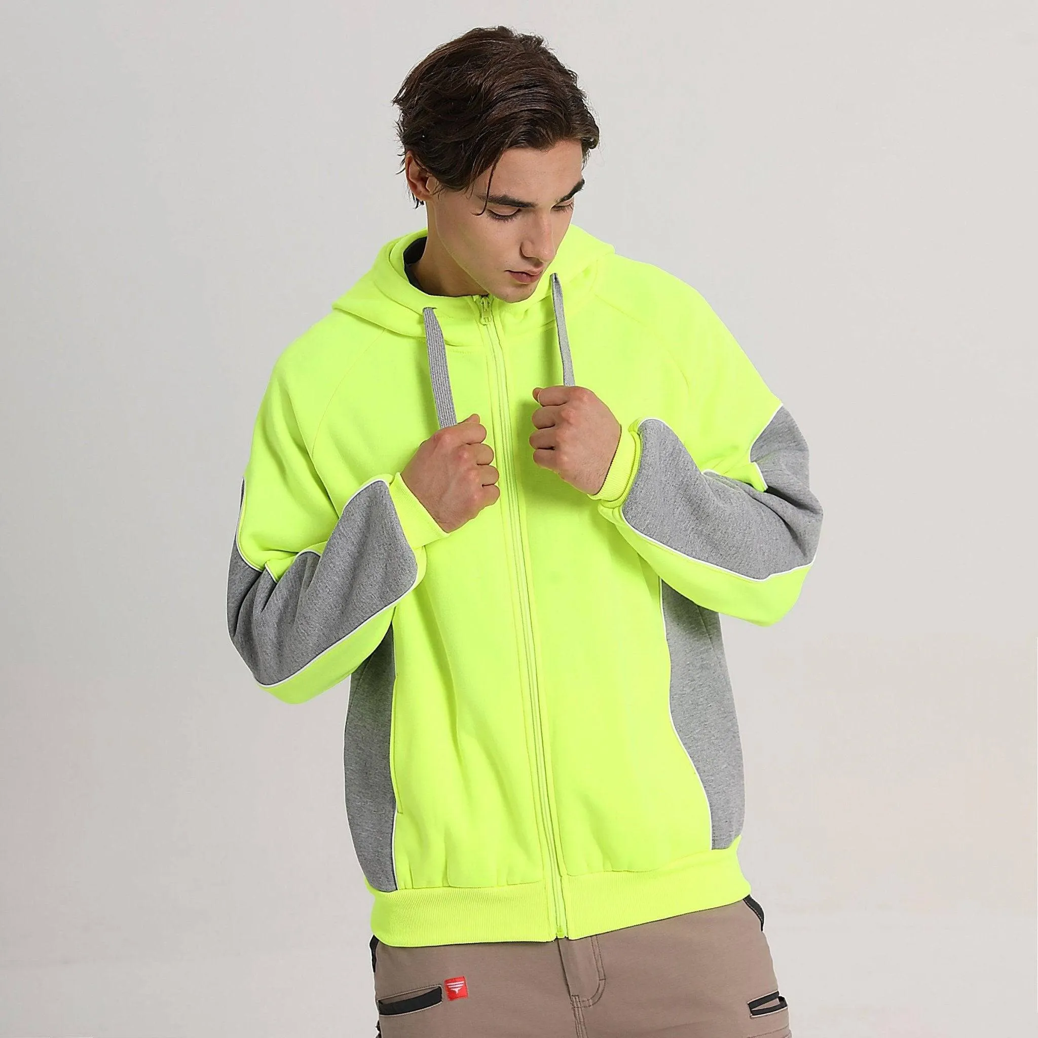 Big Bee Hi Vis Hoodie, Zip Up Work Jumper