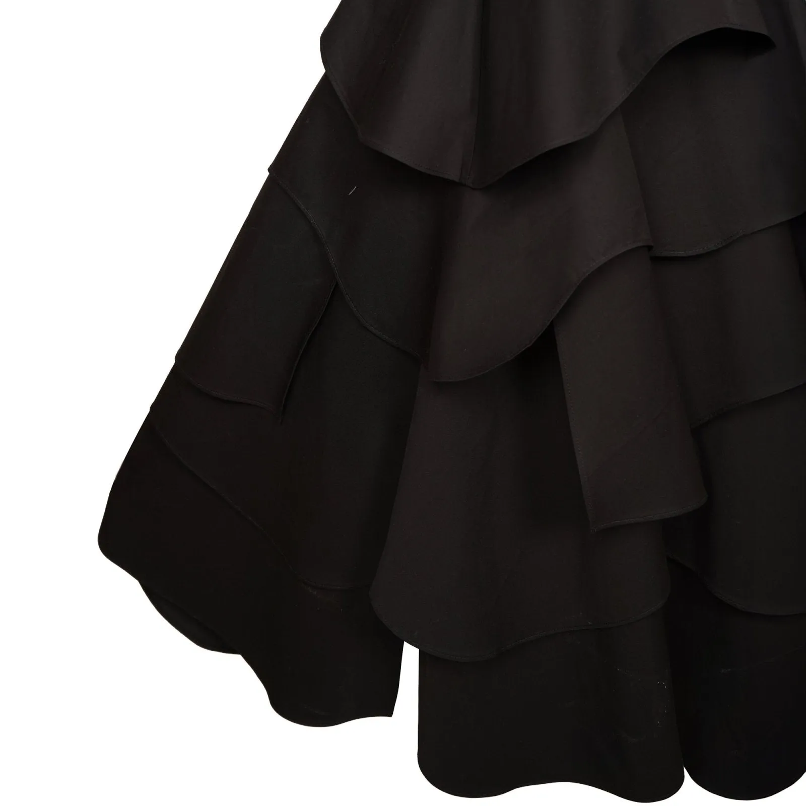 Black Tiered Ruffle Skirt