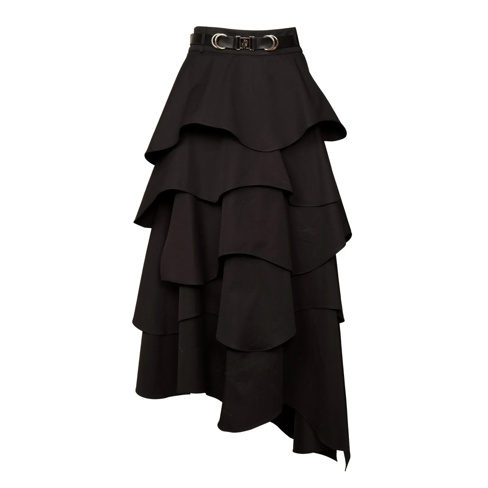 Black Tiered Ruffle Skirt