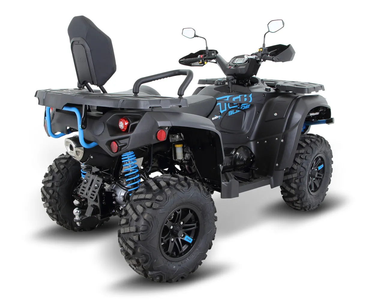 Blade LTX 600 (561 cc) heavy duty extended frame ATV. Fully Assembled. 4 wheel shaft drive, Power Steering, Programmed Fuel Injection, 2 Speed Automatic transmission. Ship to your home via car carrier