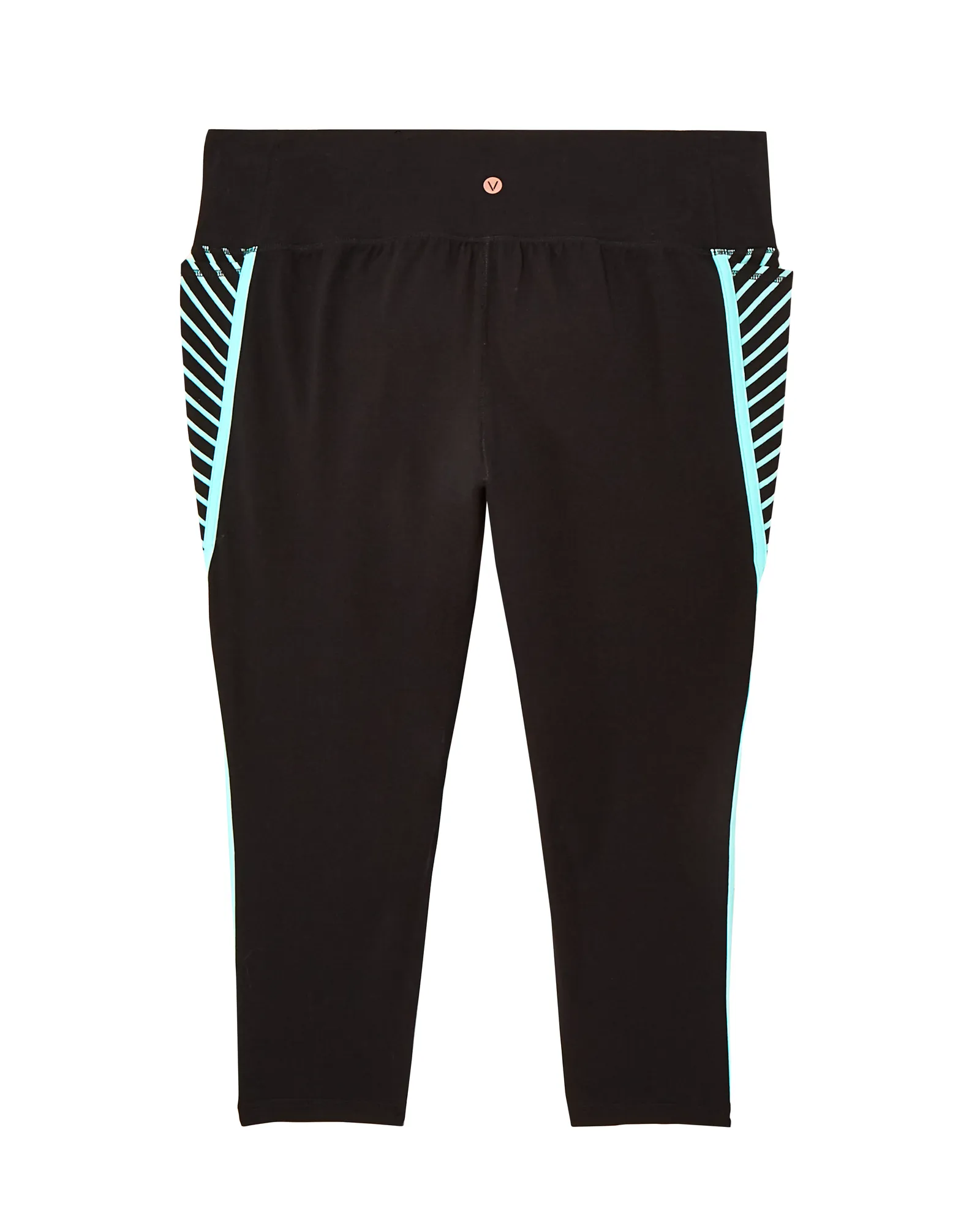 Bleeker Capri Tights | Black / Turquoise