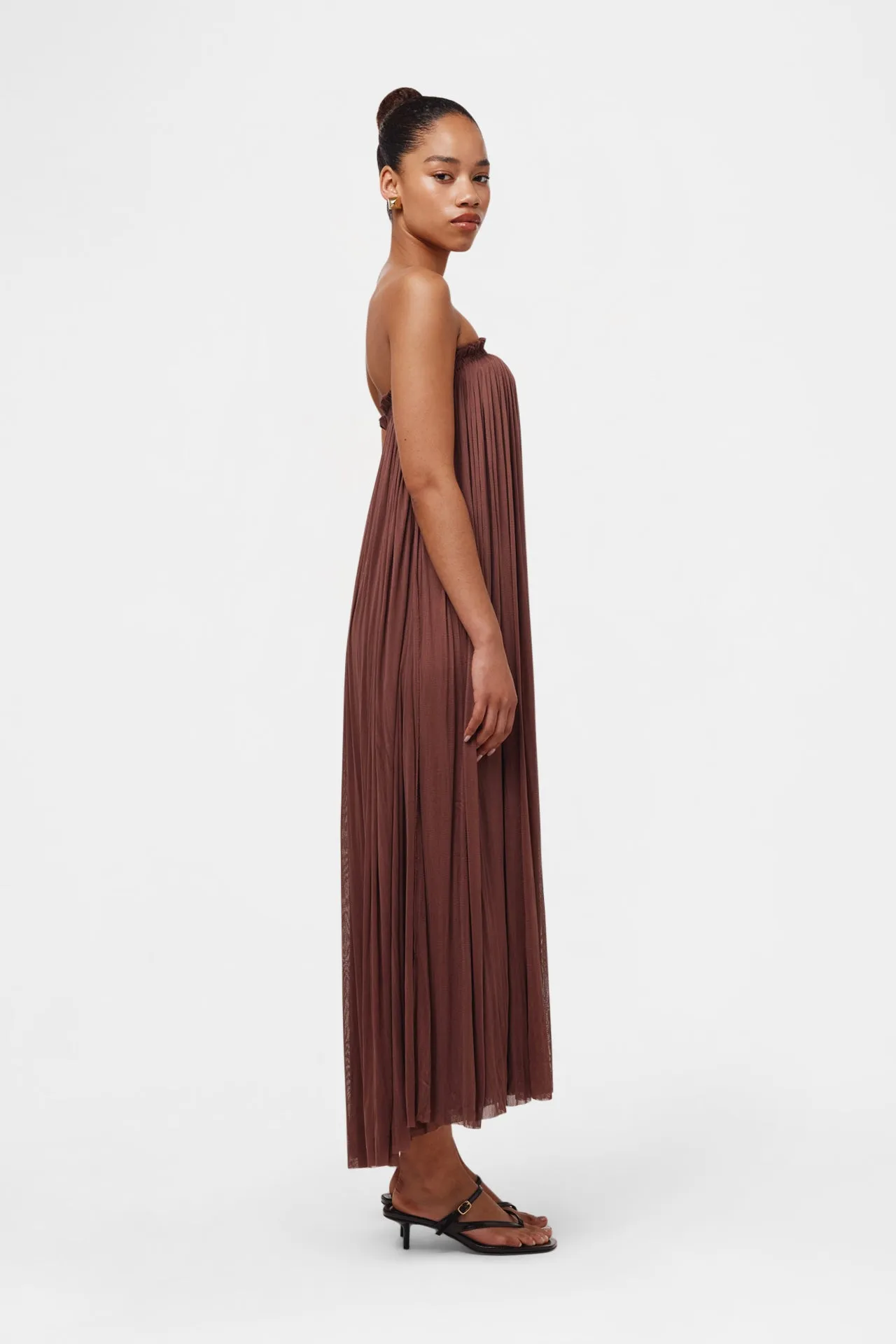 Brown Silk Tulle Skirt