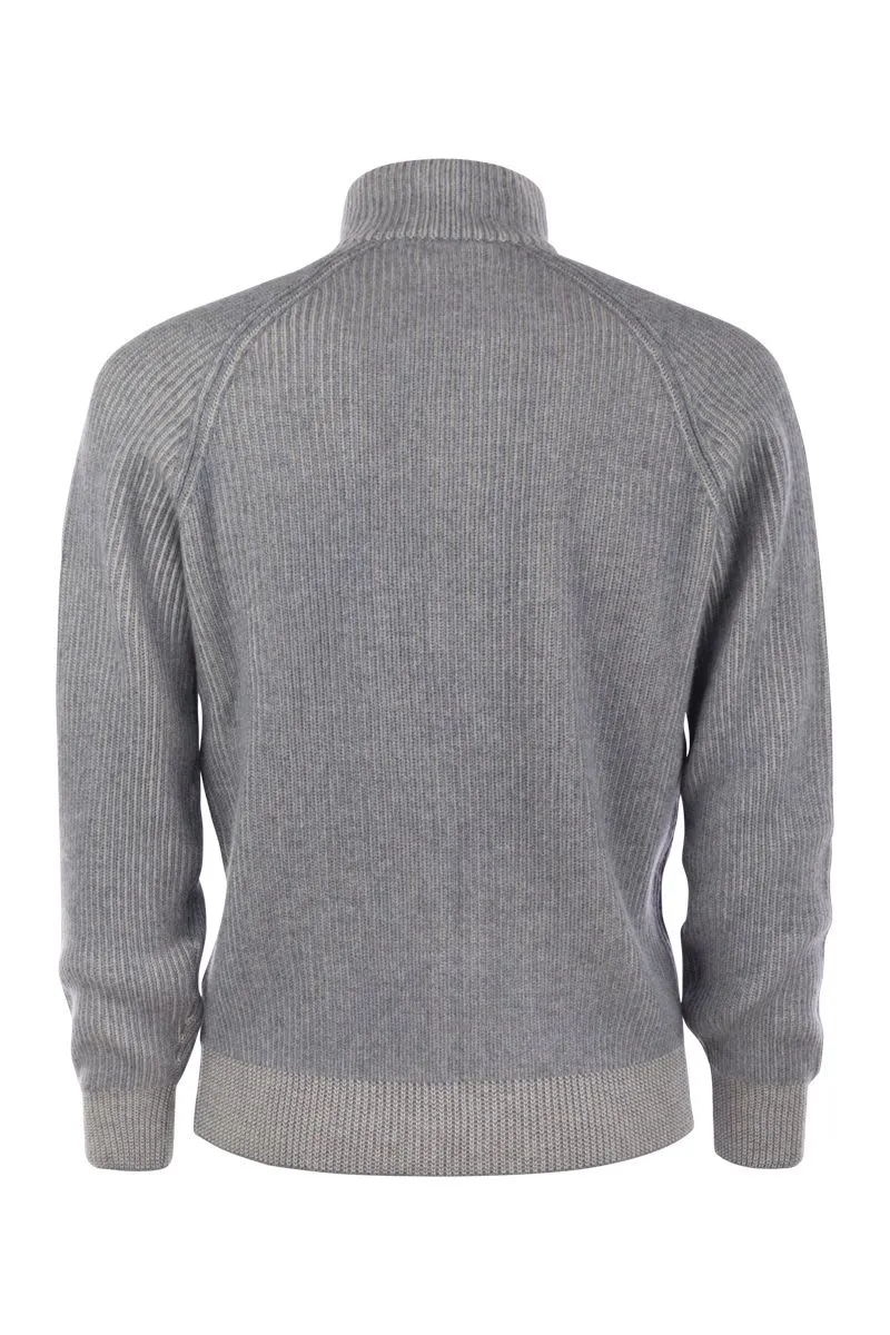 BRUNELLO CUCINELLI High-Neck Cashmere Cardigan