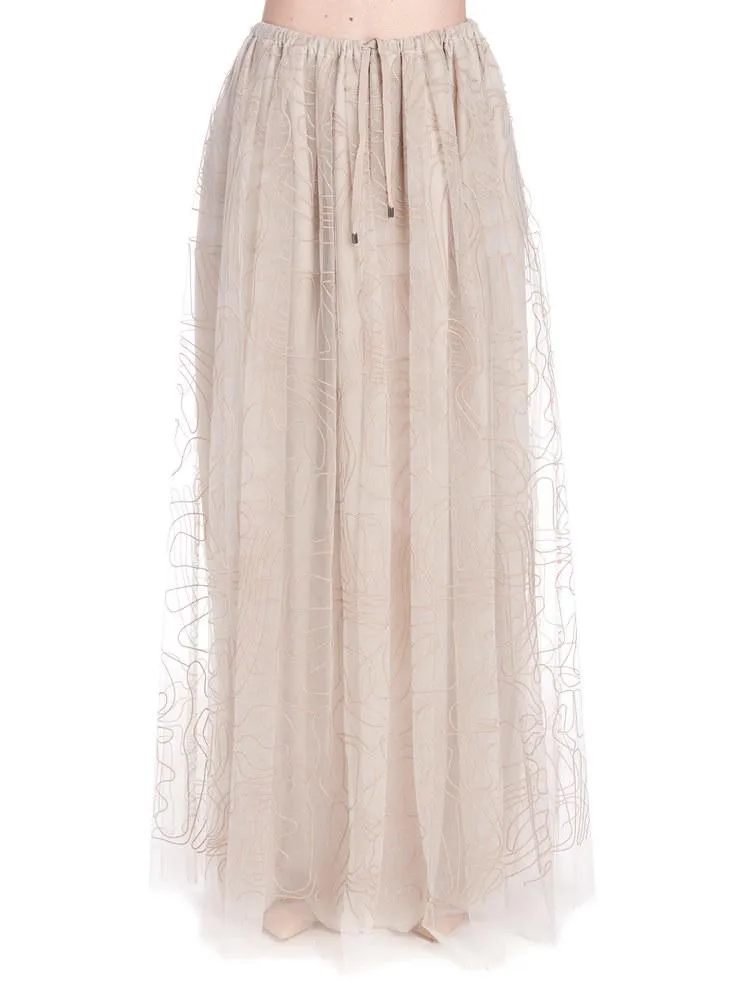 Brunello Cucinelli Tulle Layered Skirt