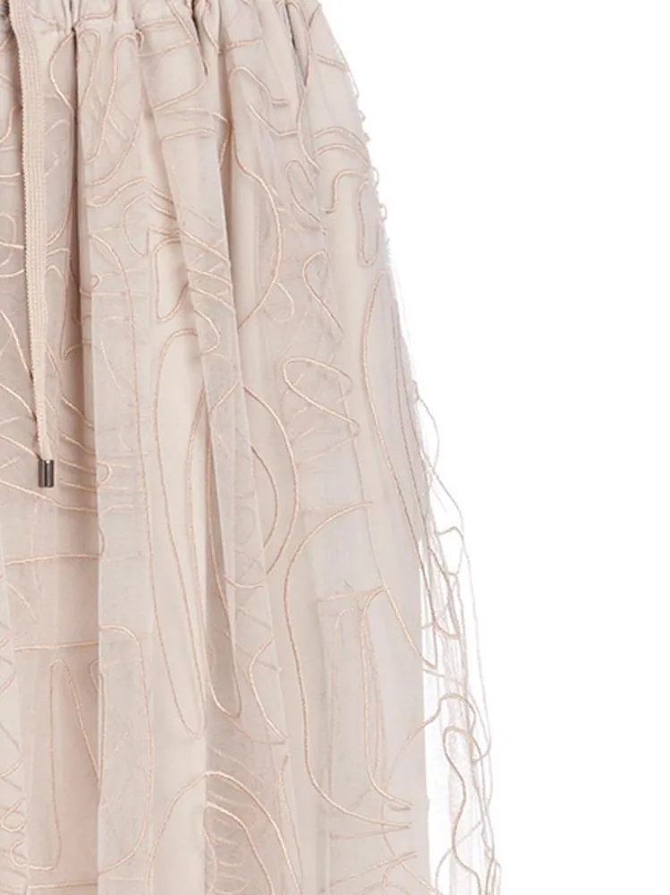 Brunello Cucinelli Tulle Layered Skirt