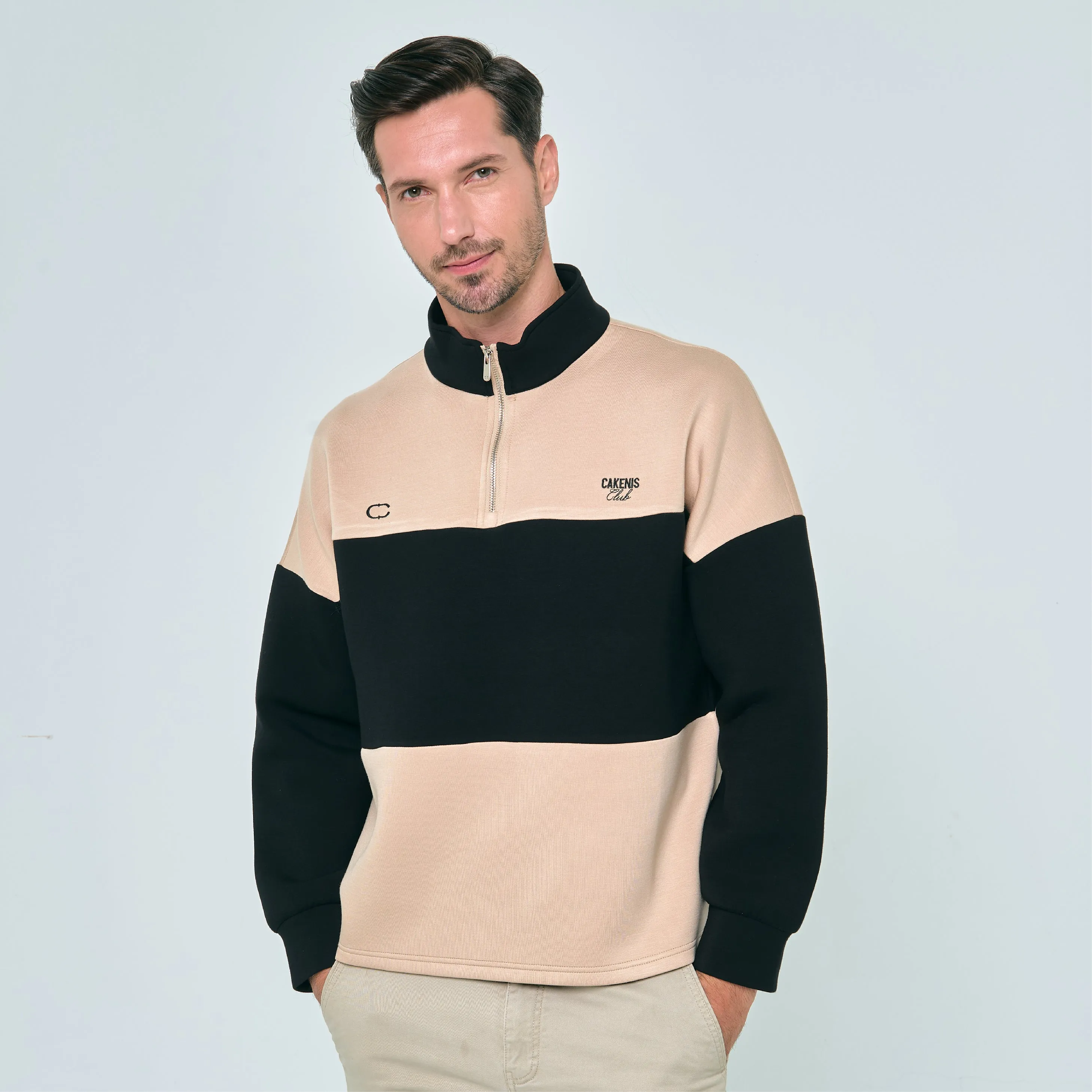 CAKENIS CLUB ACCOLADE UNISEX JUMPER IN BEIGE