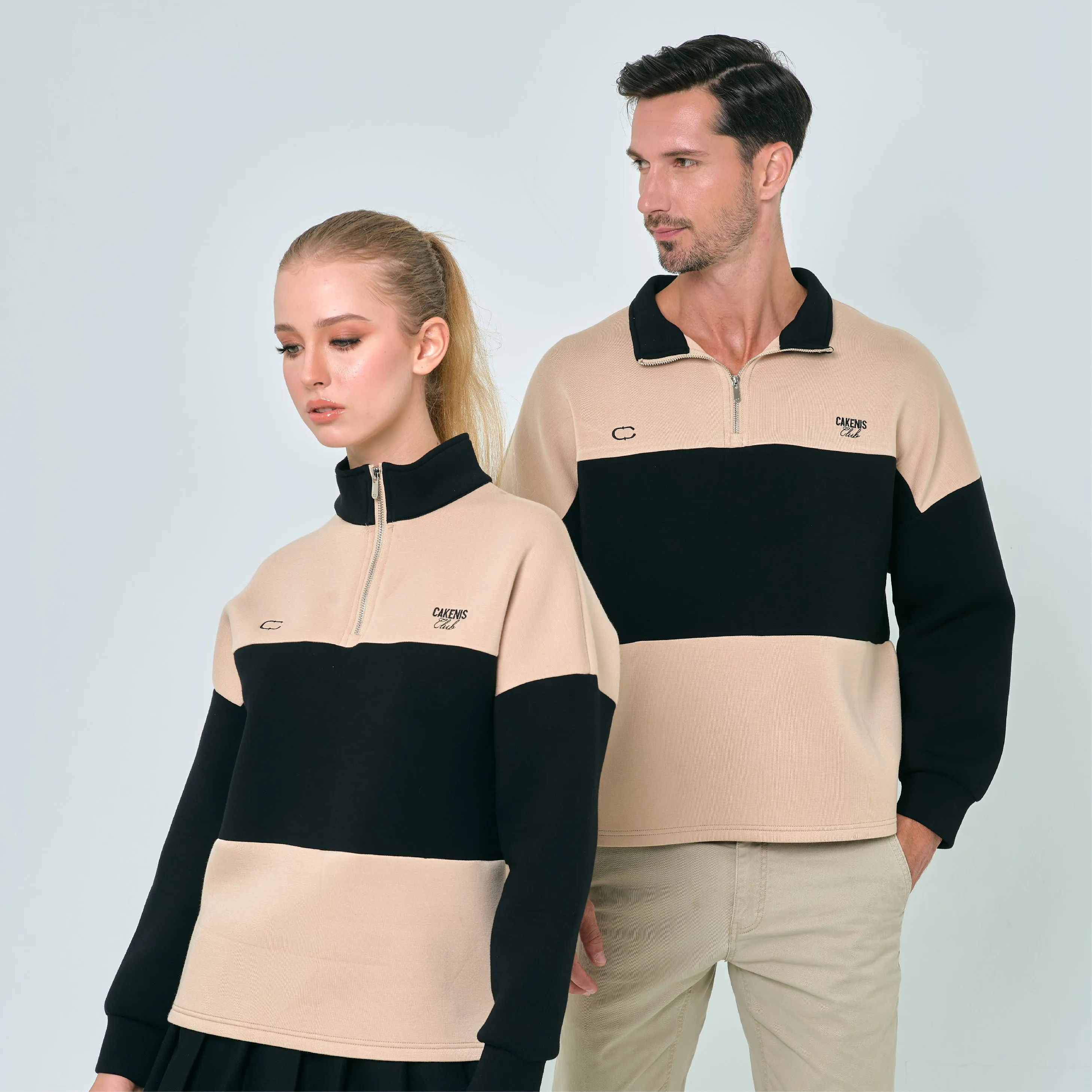 CAKENIS CLUB ACCOLADE UNISEX JUMPER IN BEIGE