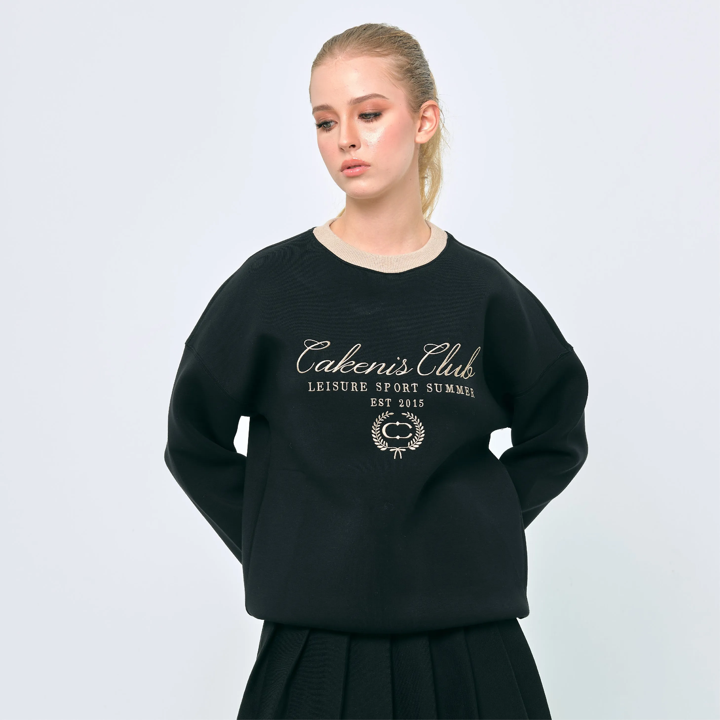 CAKENIS CLUB CLUBHOUSE UNISEX JUMPER IN BLACK