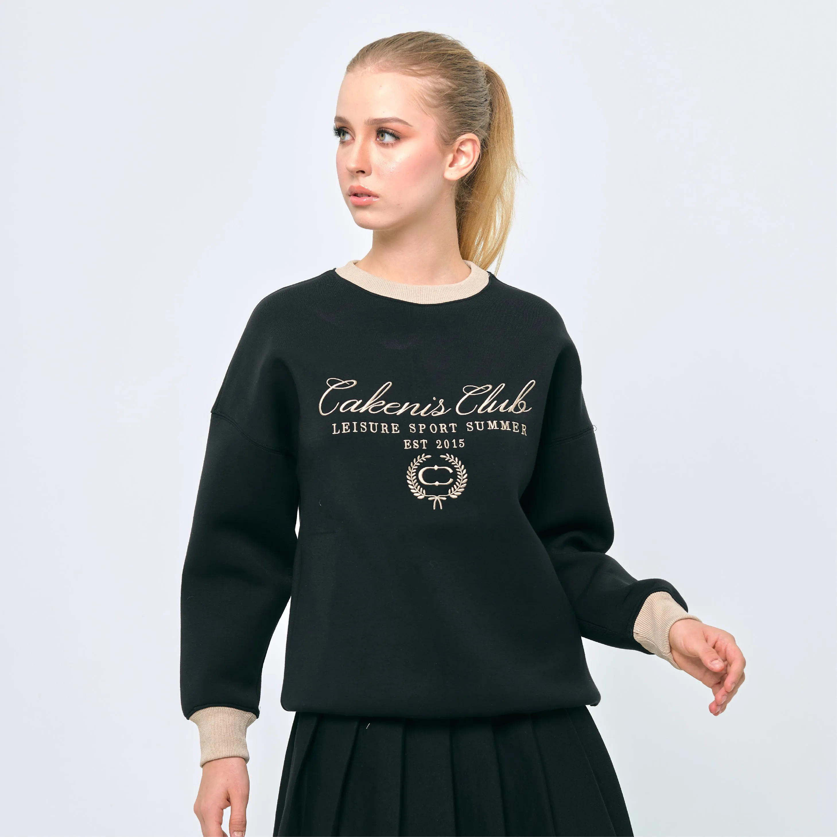 CAKENIS CLUB CLUBHOUSE UNISEX JUMPER IN BLACK