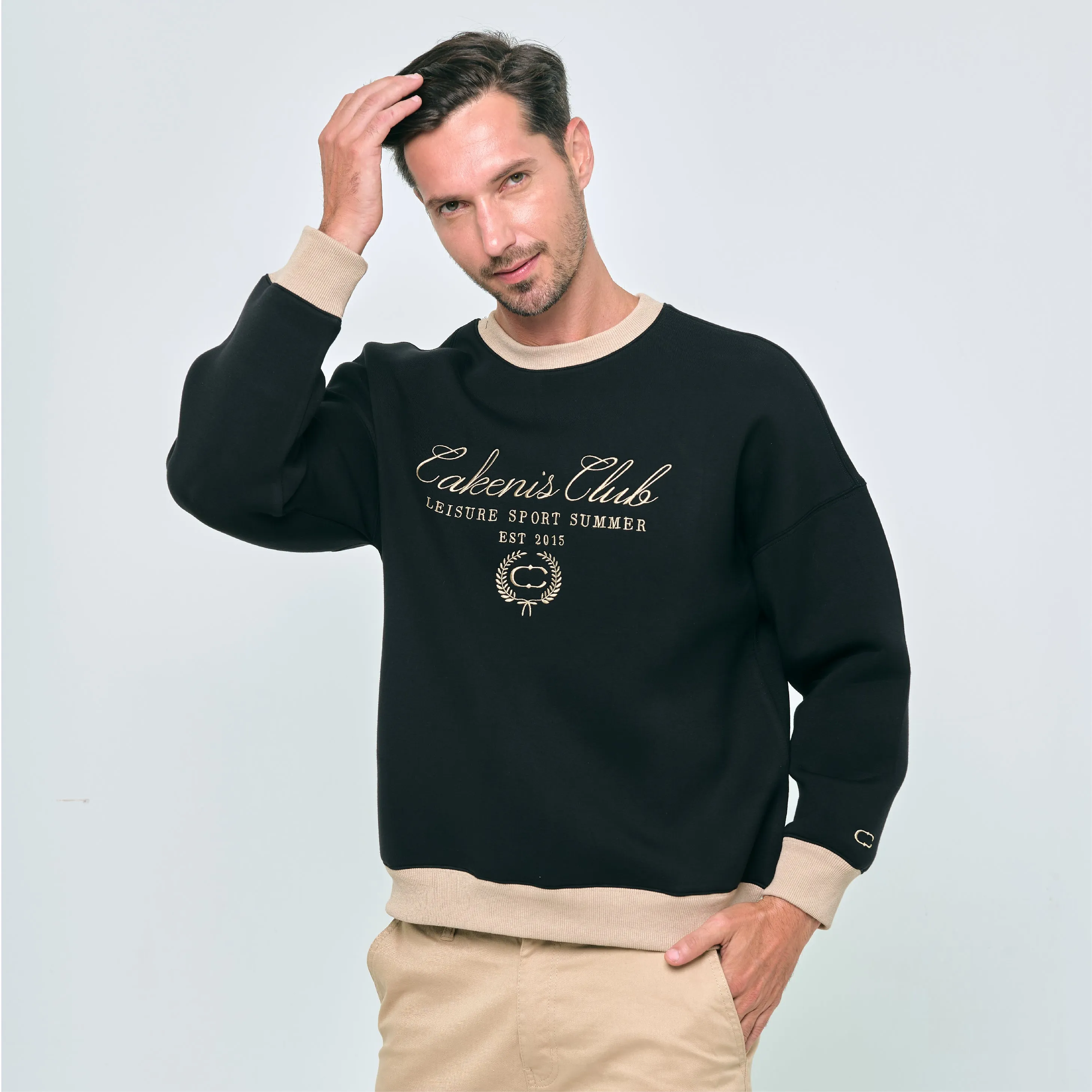 CAKENIS CLUB CLUBHOUSE UNISEX JUMPER IN BLACK