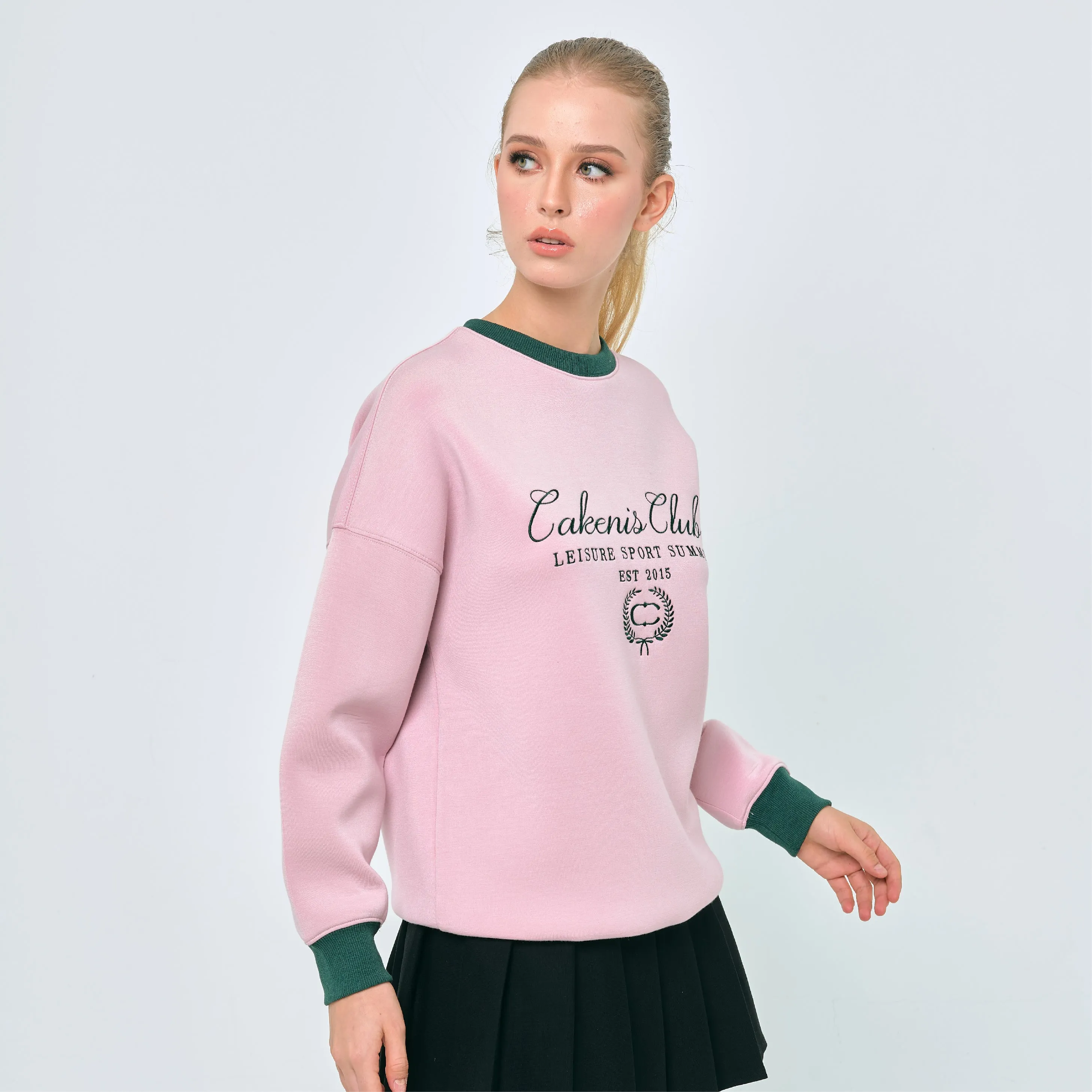 CAKENIS CLUB CLUBHOUSE UNISEX JUMPER IN LIGHT PINK