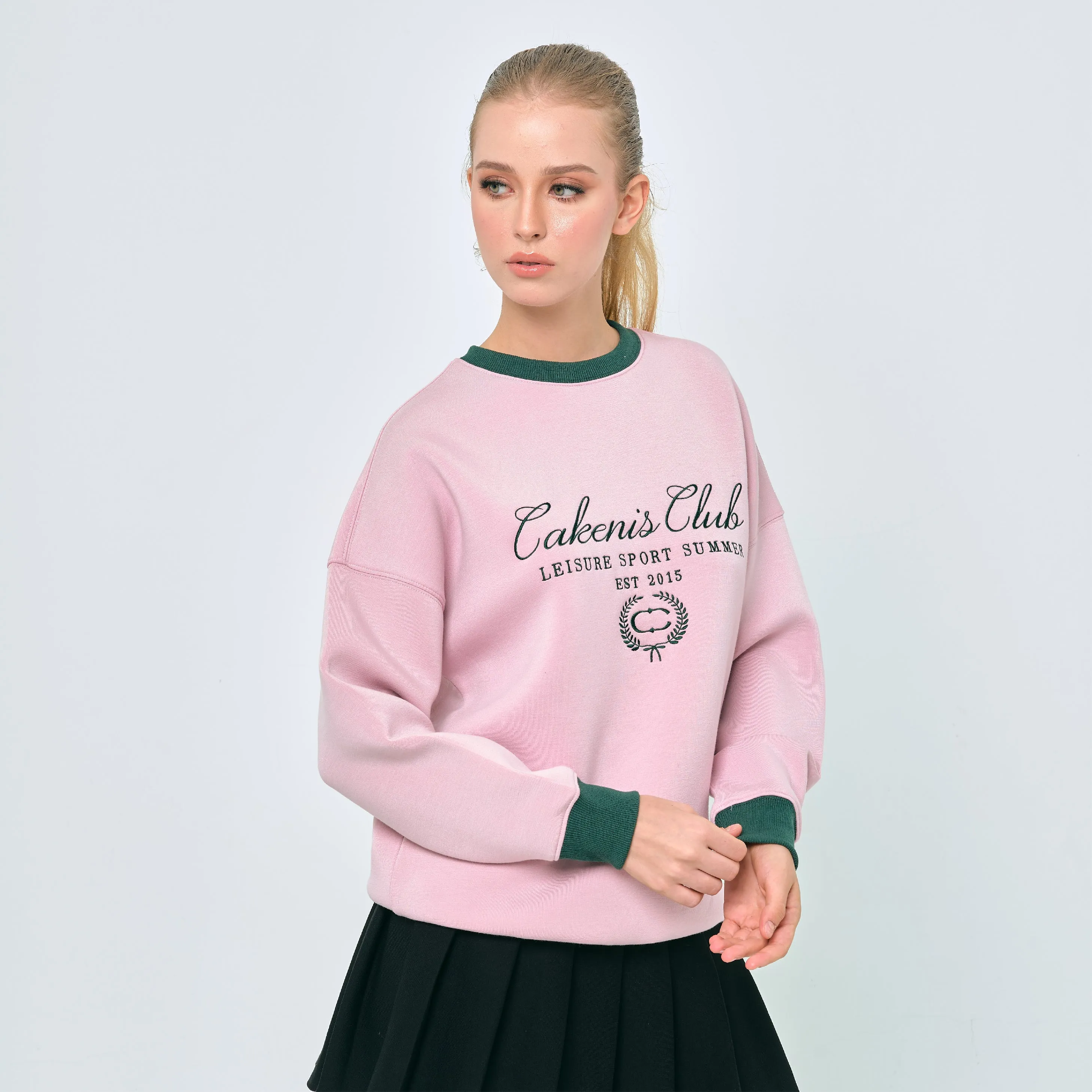 CAKENIS CLUB CLUBHOUSE UNISEX JUMPER IN LIGHT PINK