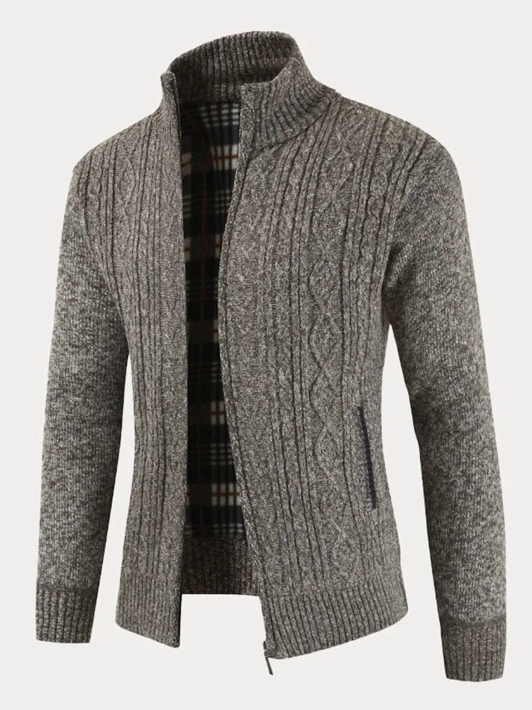 Cardigan Knitted Stand-up Collar Sweater Coat