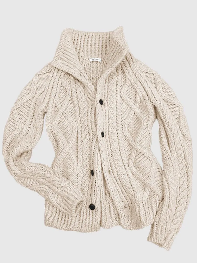 Cardigan Long Sleeve Knitted Sweater