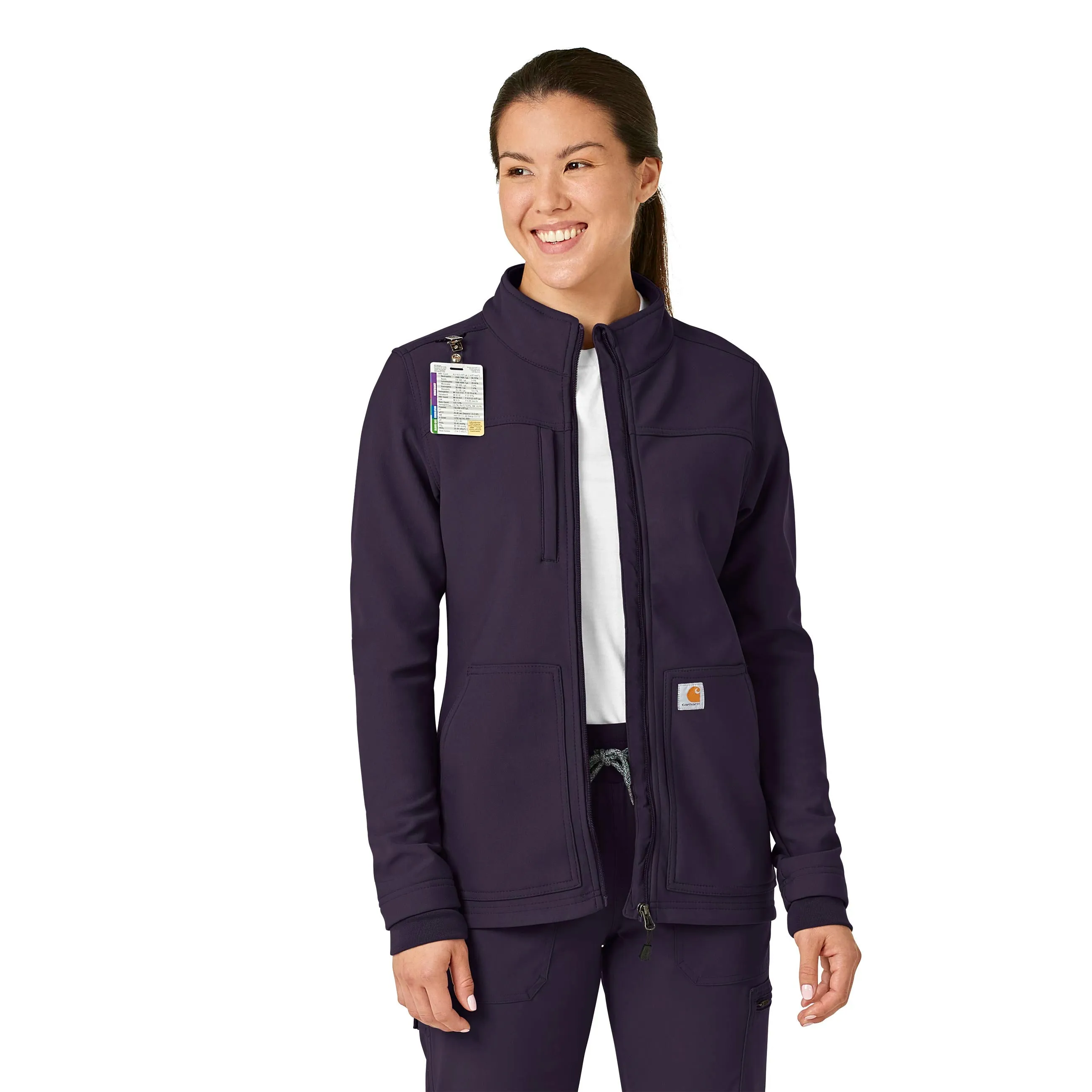 Carhartt Rugged Flex Women's Bonded Fleece Jacket - Black Plum