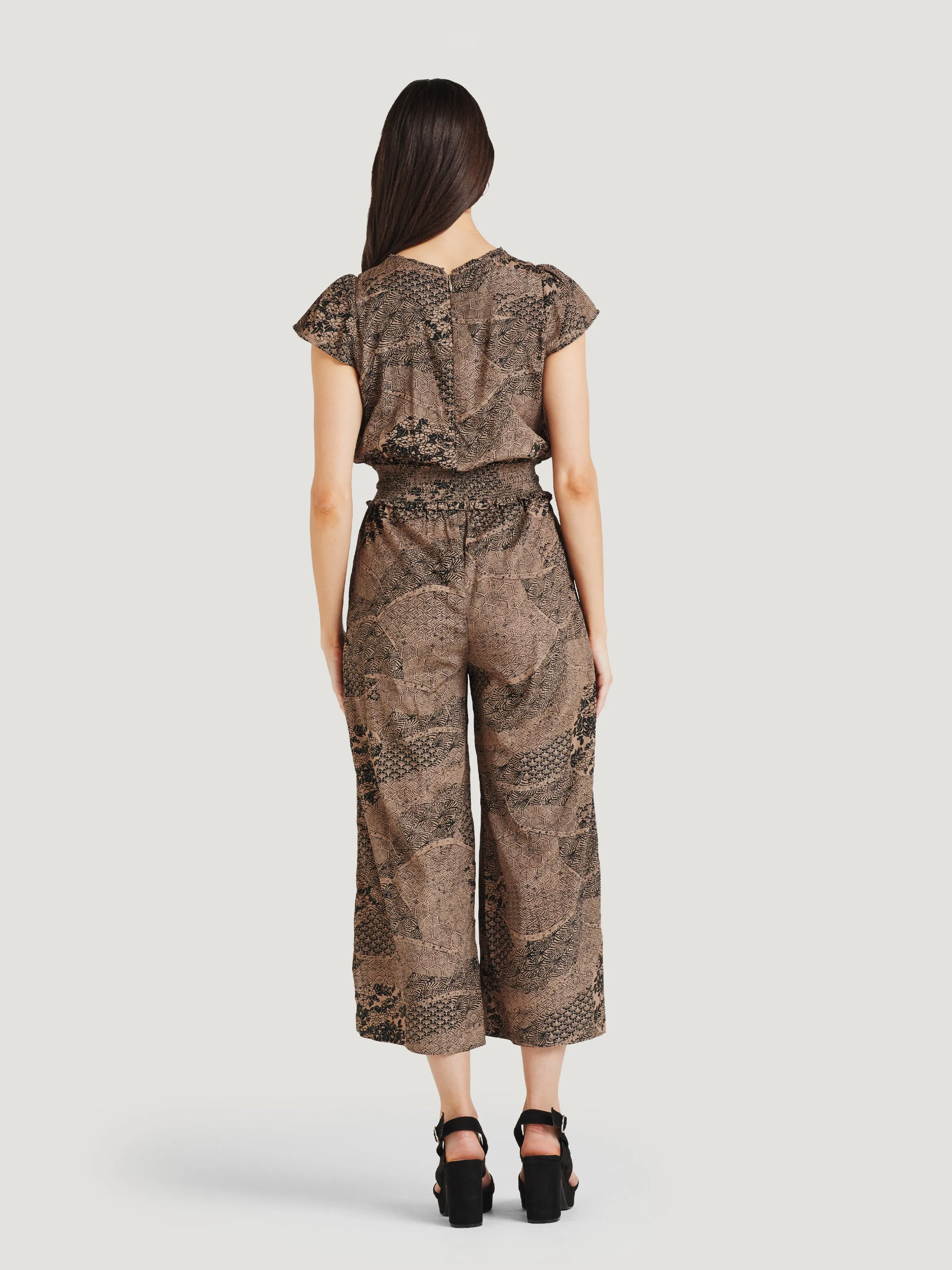 Carmen Lenzing™ Ecovero™ Crepe Jumpsuit - Burnt Sugar Brown