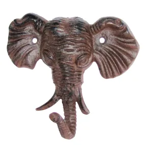 Cast Iron Wall Mount Elephant Head Hook