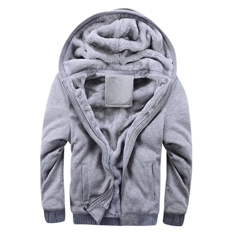 Casual sports polar fleece hooded jacket