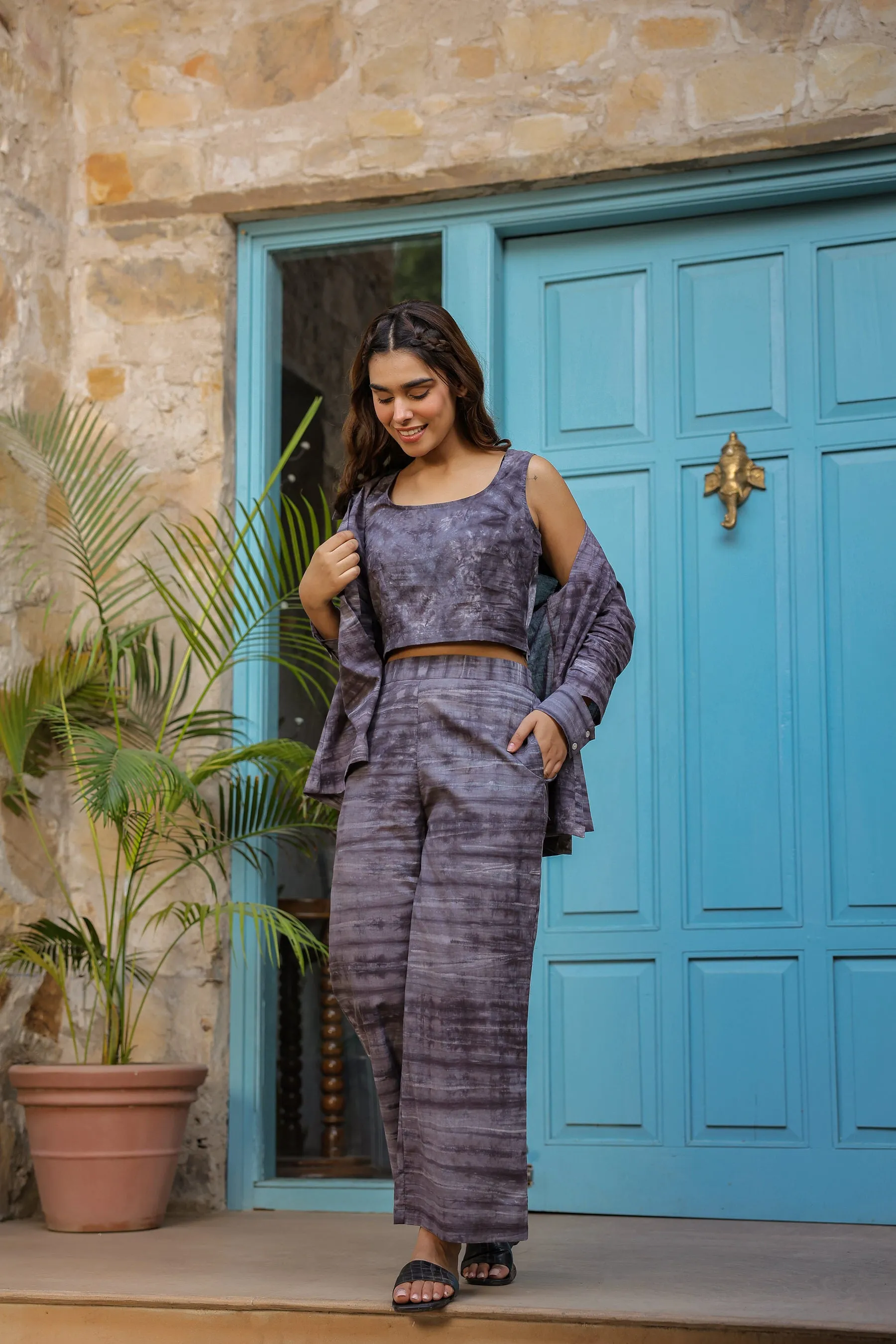 Charcoal Grey Three Piece Co-ord Set