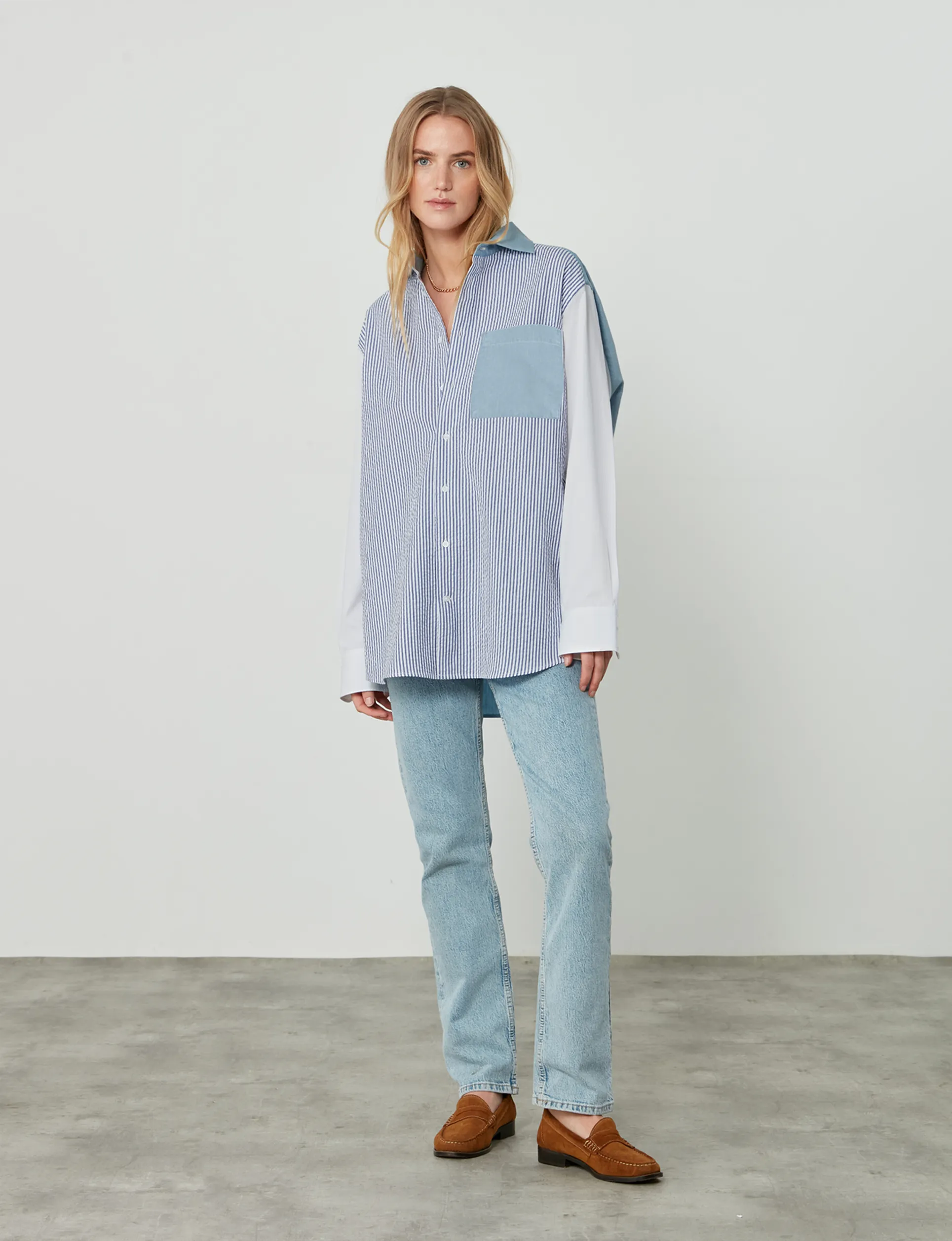 Chessie: Chambray, Blue Patchwork