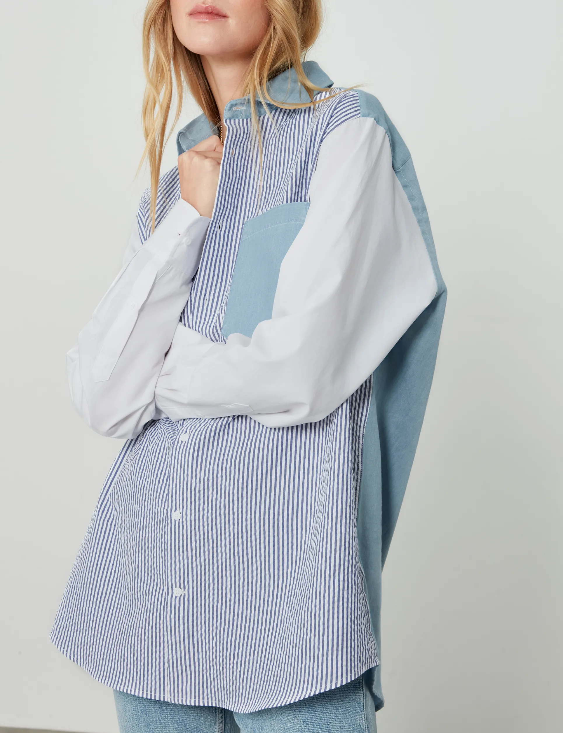 Chessie: Chambray, Blue Patchwork