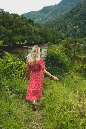 Coco Wrap Dress | Red Polka Dot | Madagascar Campaign