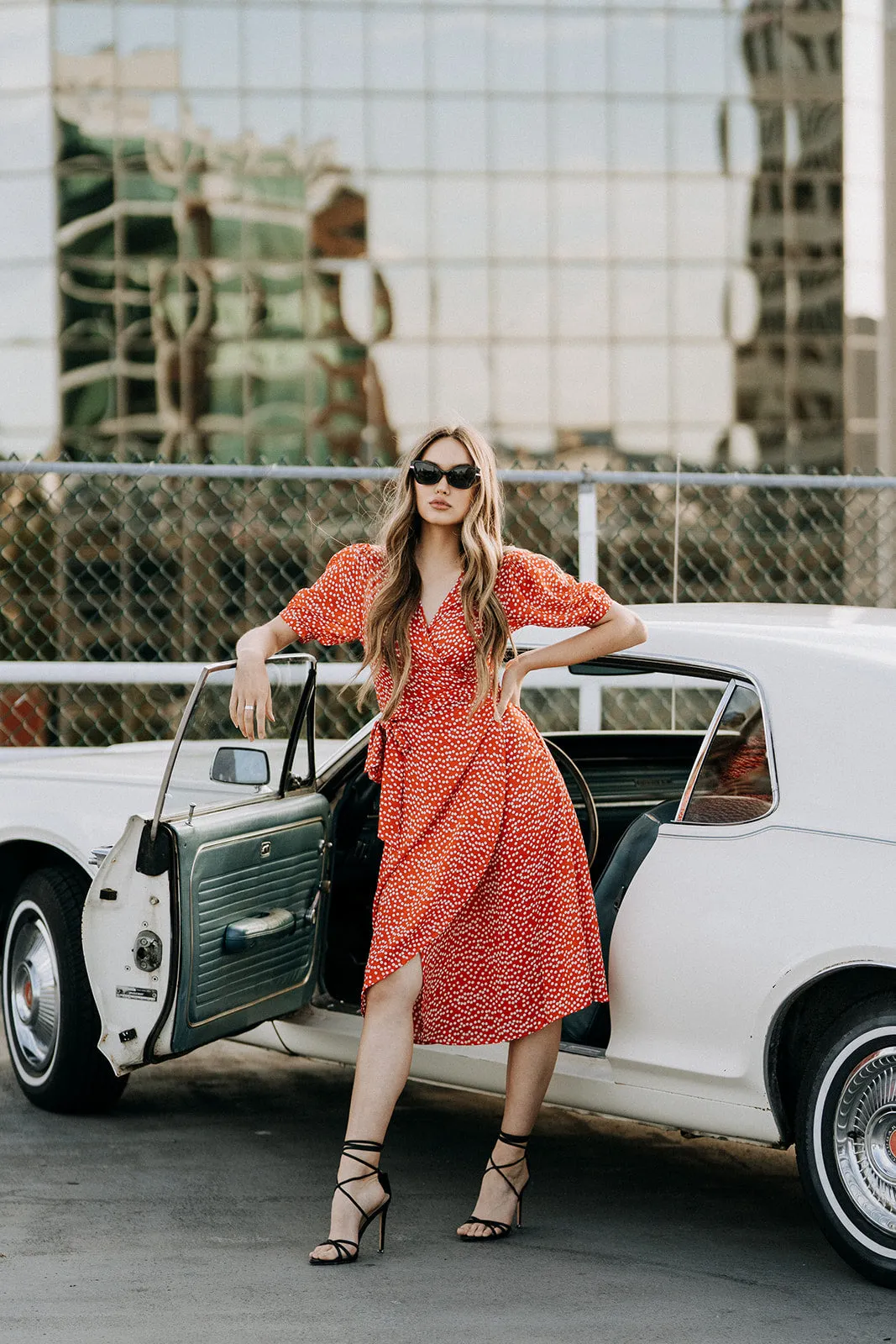 Coco Wrap Dress | Red Polka Dot