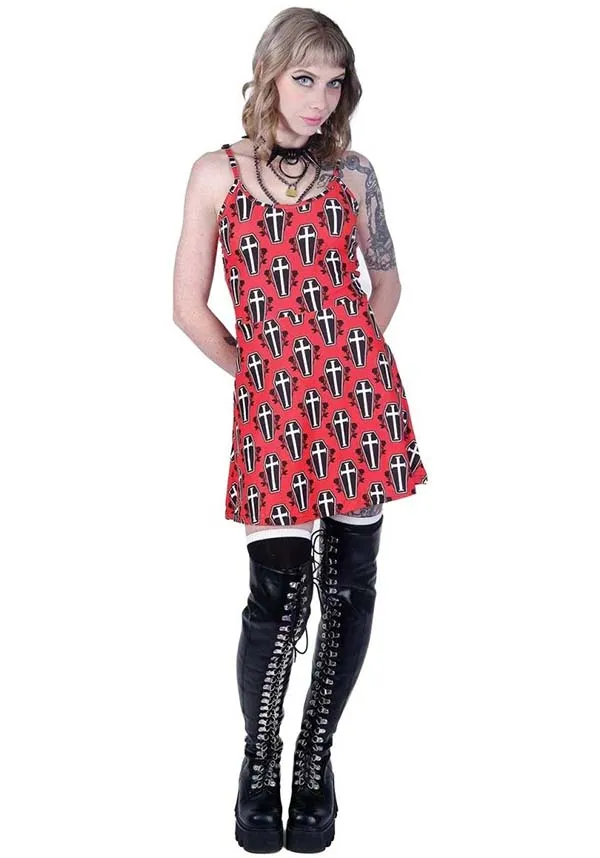 Coffin Roses | SKATER DRESS**