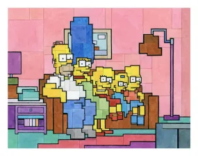 Couch Portrait Simpsons Archival Print by Adam Lister