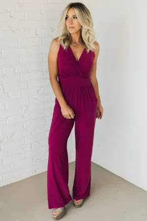 Crossover Wide Leg Jumpsuit