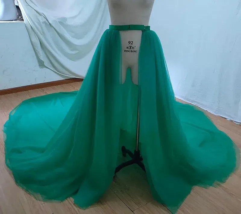 Custom Layered A Line Detachable Chiffon Wedding Skirt All Sizes/Colors