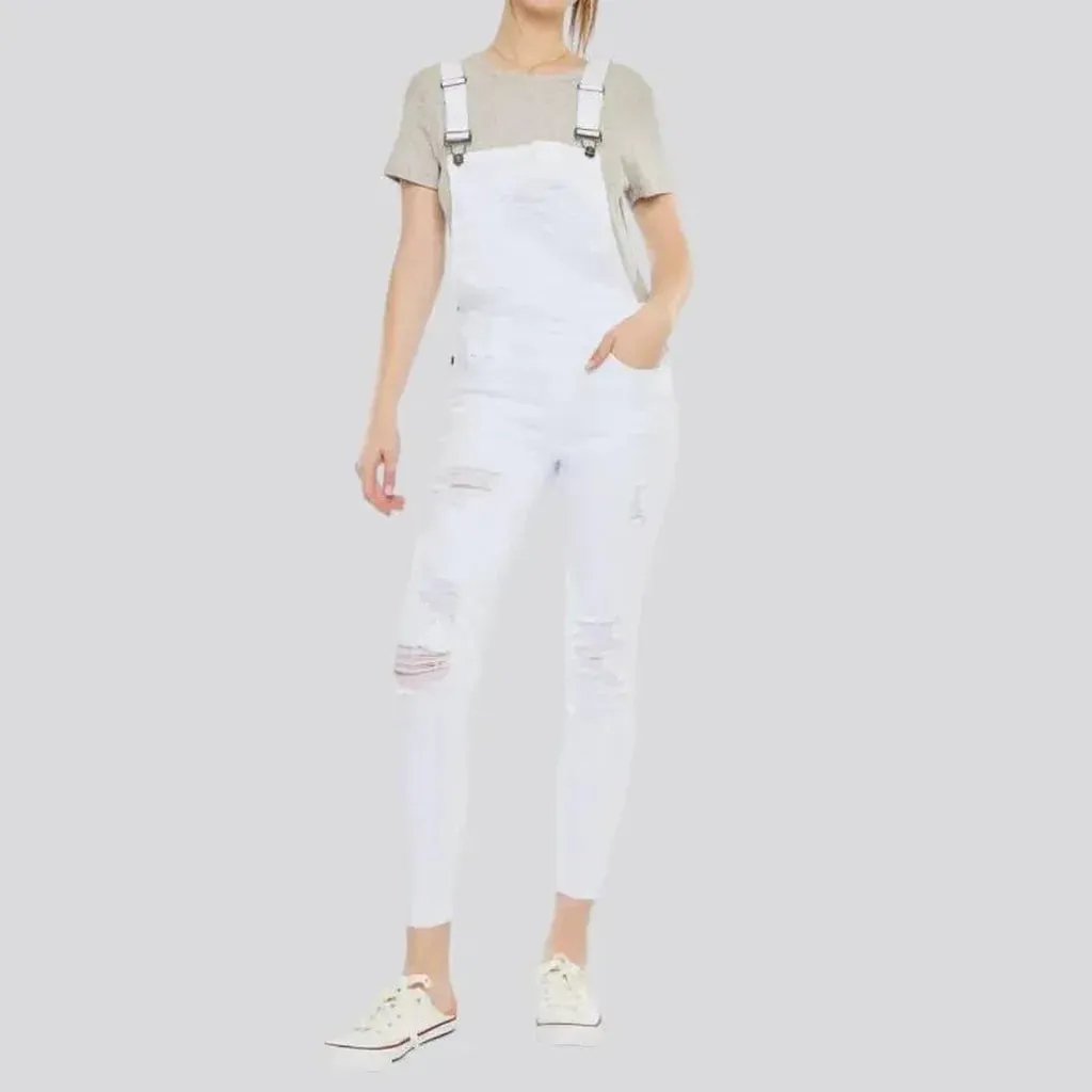 Denim dungaree overall fit for ladies